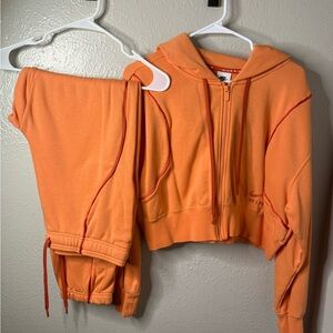 Nike Orange Hoodie with Red Accents